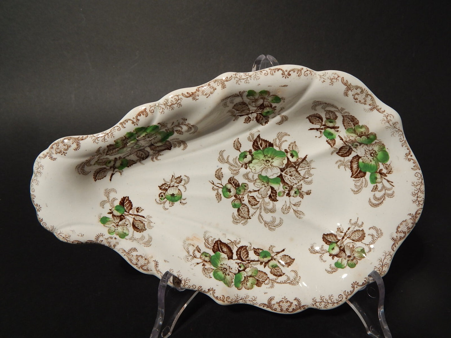 ANTICA 1850 RAVIERA PIATTO CONCHIGLIA SEMI PORCELLANA RIDGWAY &C. APPLE BLOSSOM