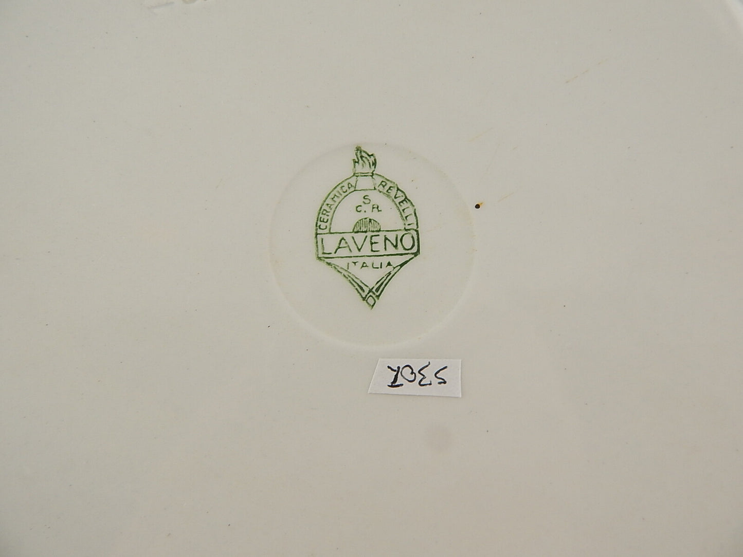 ANTICO VASSOIO PIATTO PORTATA CERAMICA BIANCA SOCIETÀ CERAMICA REVELLI LAVENO