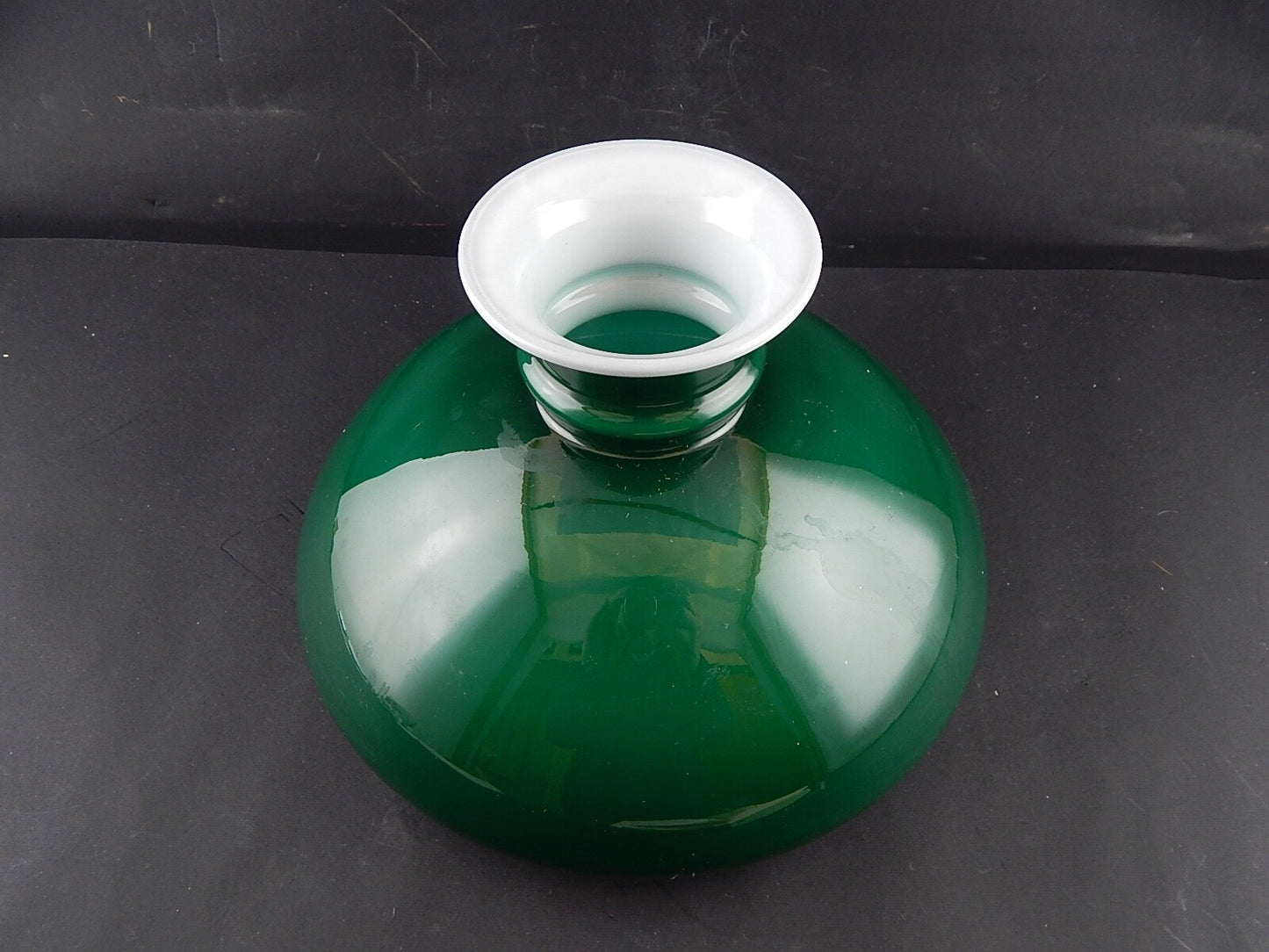 VINTAGE HOLMEGAARD VETRO A CAMPANA OPALINO VERDE PER LAMPADARIO