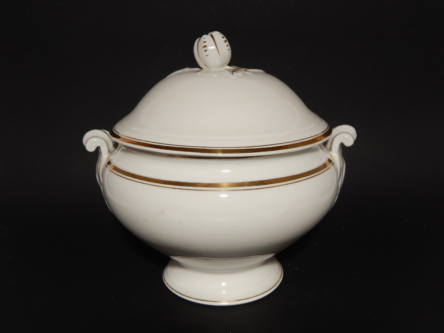 ANTICA PORCELLANA ZUPPIERA CENTROTAVOLA IMPERO CARL TIELSCH ALTWASSER FINE 800