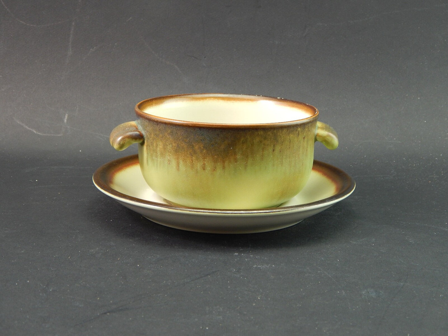 VINTAGE PORCELLANA MANCIOLI COLLEZIONE TUSCIA TAZZA DA BRODO #1898