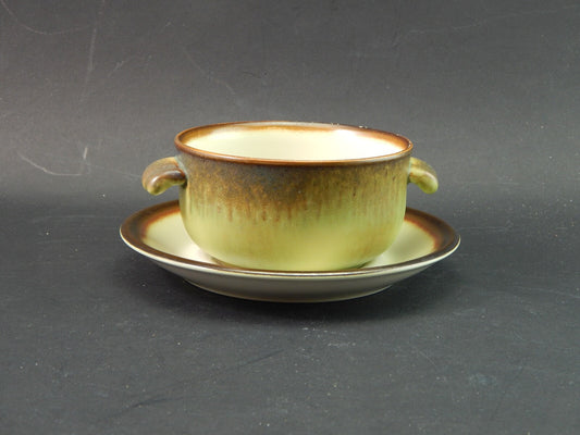 VINTAGE PORCELLANA MANCIOLI COLLEZIONE TUSCIA TAZZA DA BRODO #1898