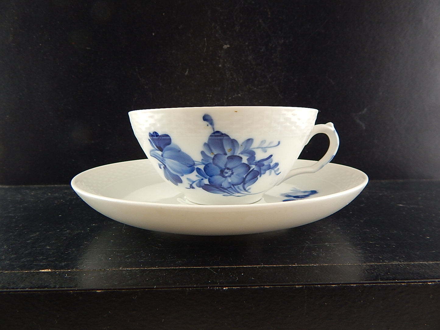ROYAL COPENHAGEN PORCELLANA BLUE FLOWER TEA CUP&SAUCER TAZZA TÈ DIPINTA MANO #4
