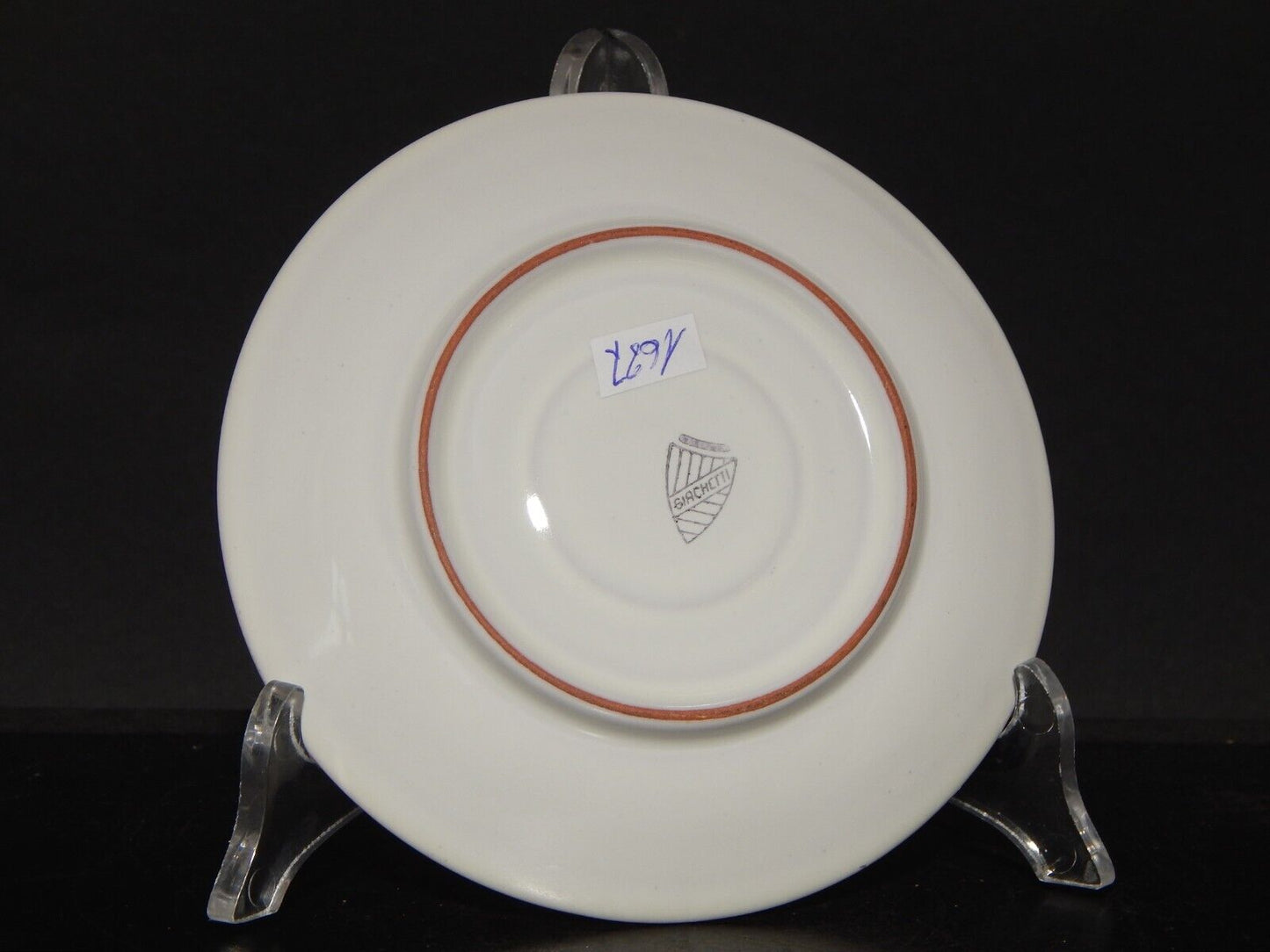 VINTAGE TAZZA CAFFE' CERAMICA MADE IN ITALY CERAMISTA BRUNO GIACHETTI #1687