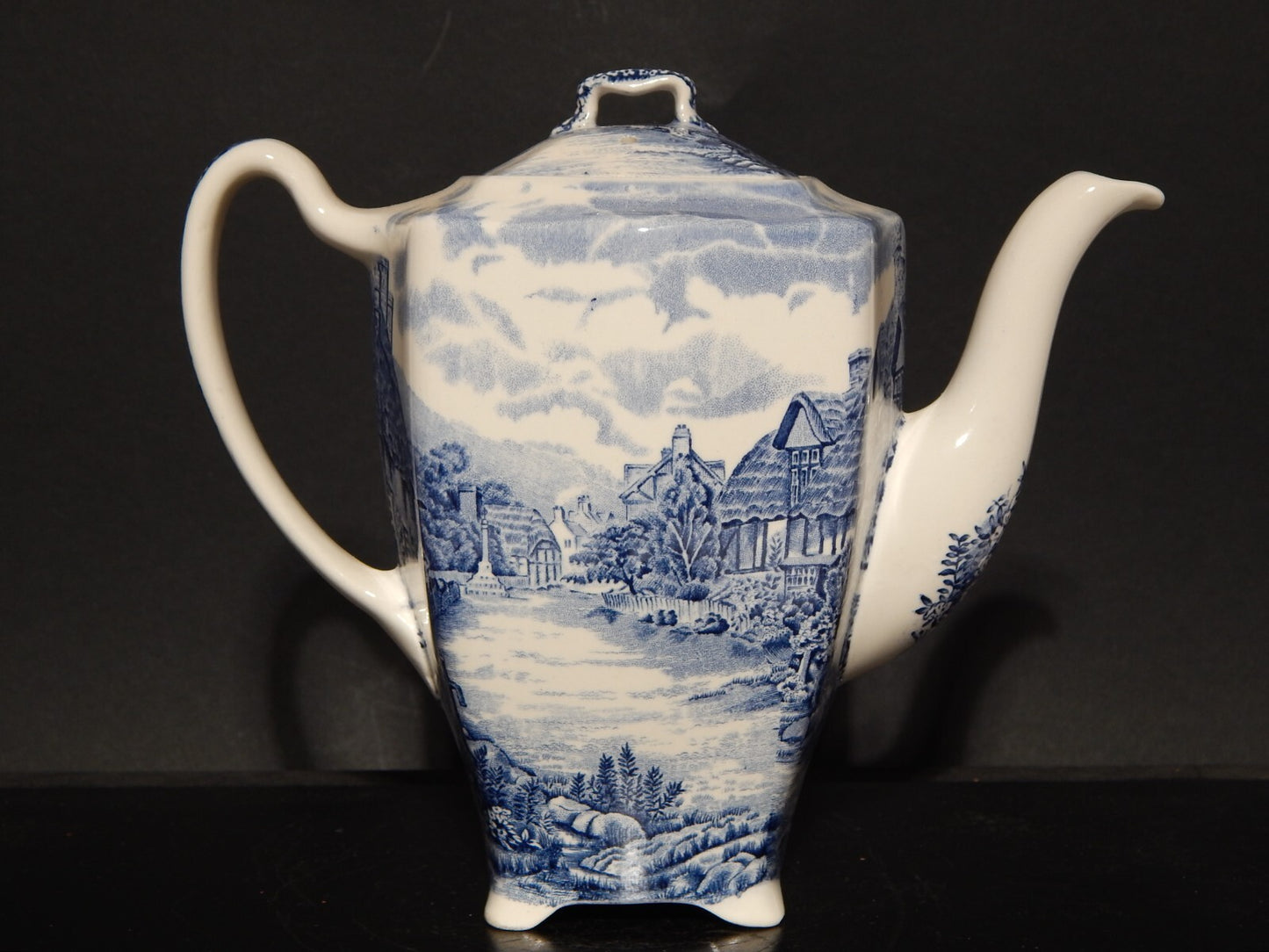 ANTICA CAFFETTIERA TEIERA SEMI PORCELLANA JOHNSON BROS OLDE ENGLISH COUNTRYSIDE