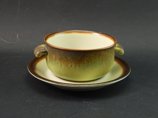 VINTAGE PORCELLANA MANCIOLI COLLEZIONE TUSCIA TAZZA DA BRODO #1898