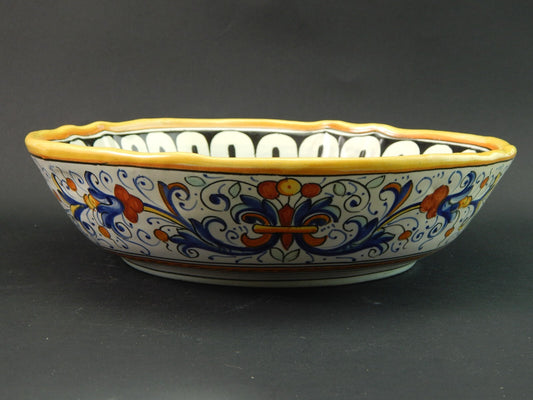 RETRO' CIOTOLA FRUTTIERA CENTROTAVOLA CERAMICA MAIOLICHE DERUTA PERUGIA '900