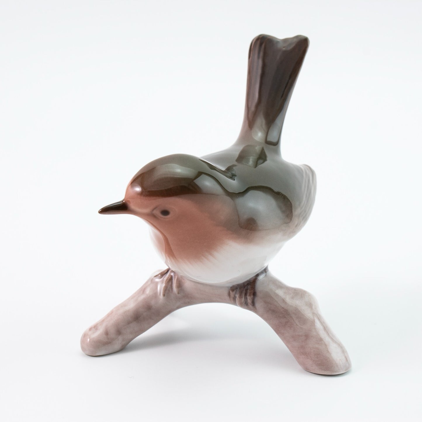 STATUINA PORCELLANA ROYAL COPENHAGEN BING&GRONDAHL "Pettirosso, Robin" CM 9x8x10