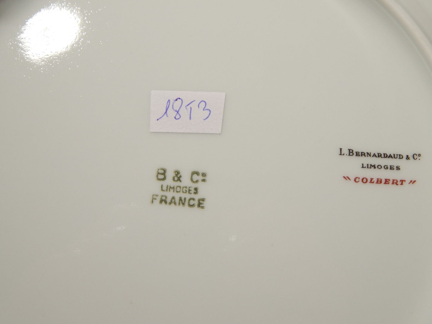 STUPENDO PIATTO ART DECO BERNARDAUD & CO LIMOGES PORCELLANA ANNI '30 COLBERT