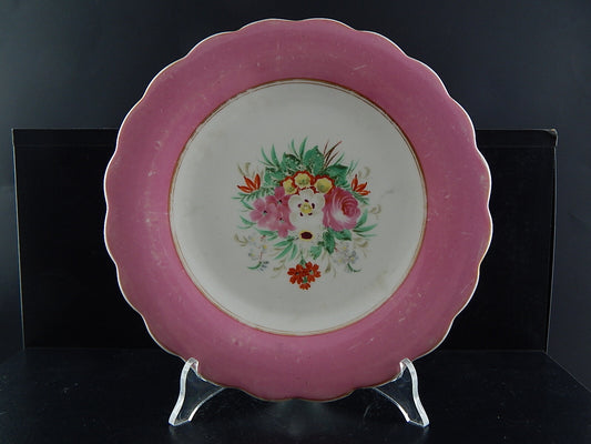 ANTICO PREZIOSO RARO PIATTO PORCELLANA EPOCA LUIGI FILIPPO VECCHIO PARIGI #527