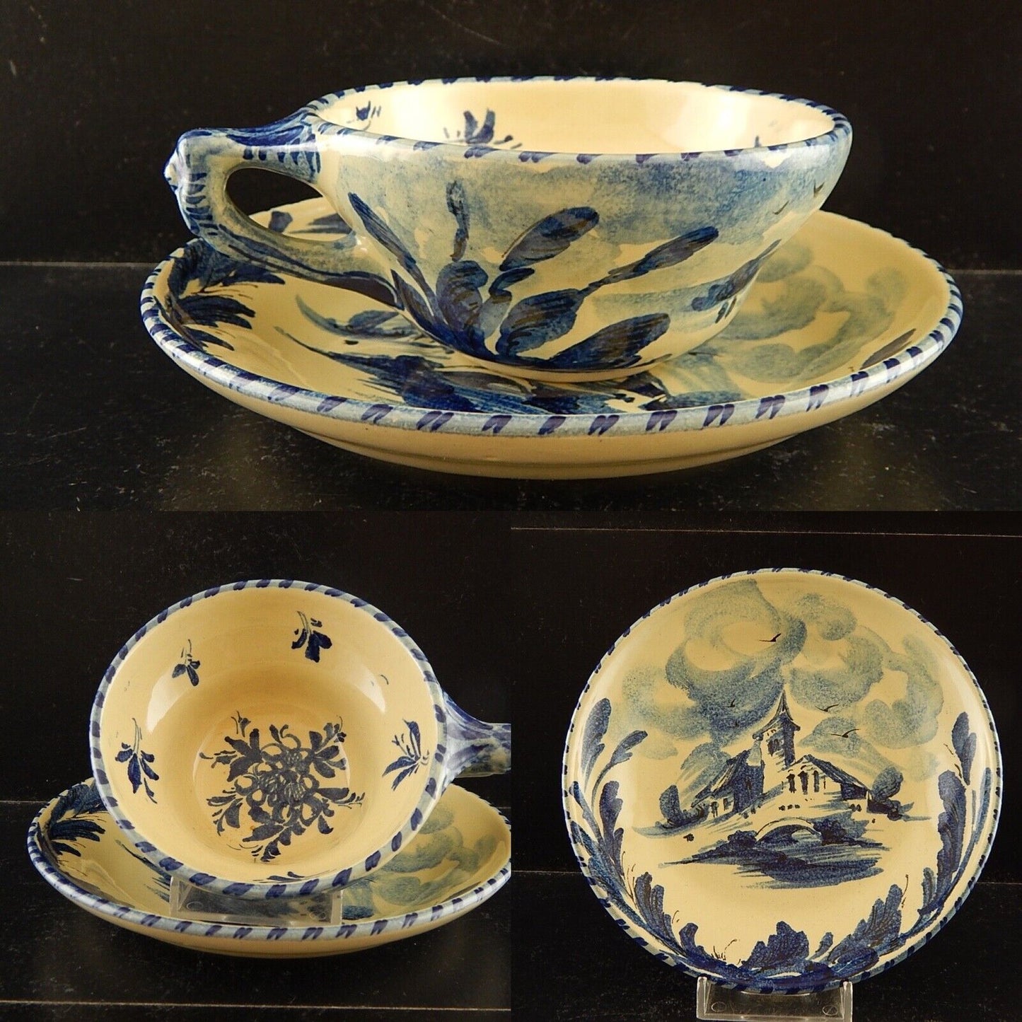 ANTICA TAZZA DA TE' CERAMICA ALBISOLA HANDMADE MADE ITALY DIPINTA A MANO #5