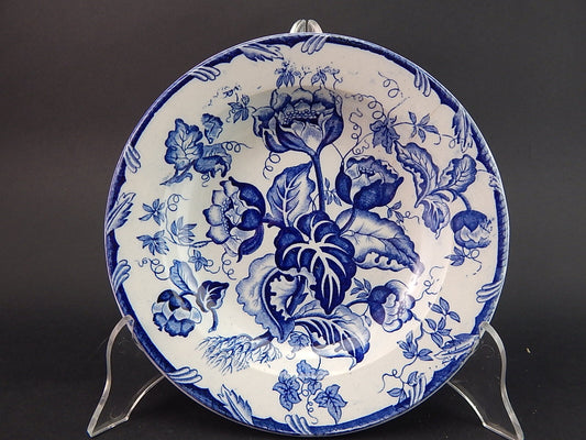 ANTICO PIATTO FONDO NINFEE BLU CERAMICA RICHARD MILANO FINE 800 WATER NYMPH A895