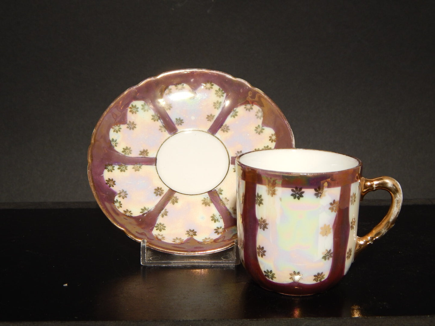 ANTICA LIBERTY PREZIOSA TAZZINA PORCELLANA GINORI 1896-1910 DECORO A LUSTRO