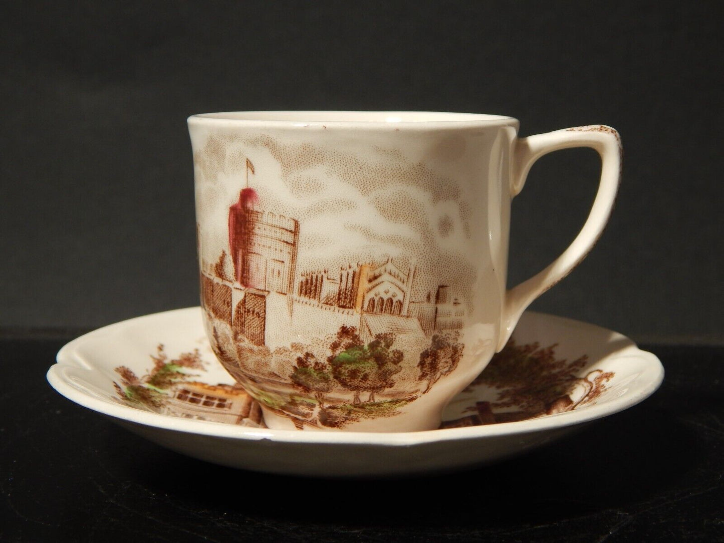 ANTICA TAZZINA CAFFE' PORCELLANA JOHNSON BROS ROYAL HOMES OF BRITAIN HADDON HALL