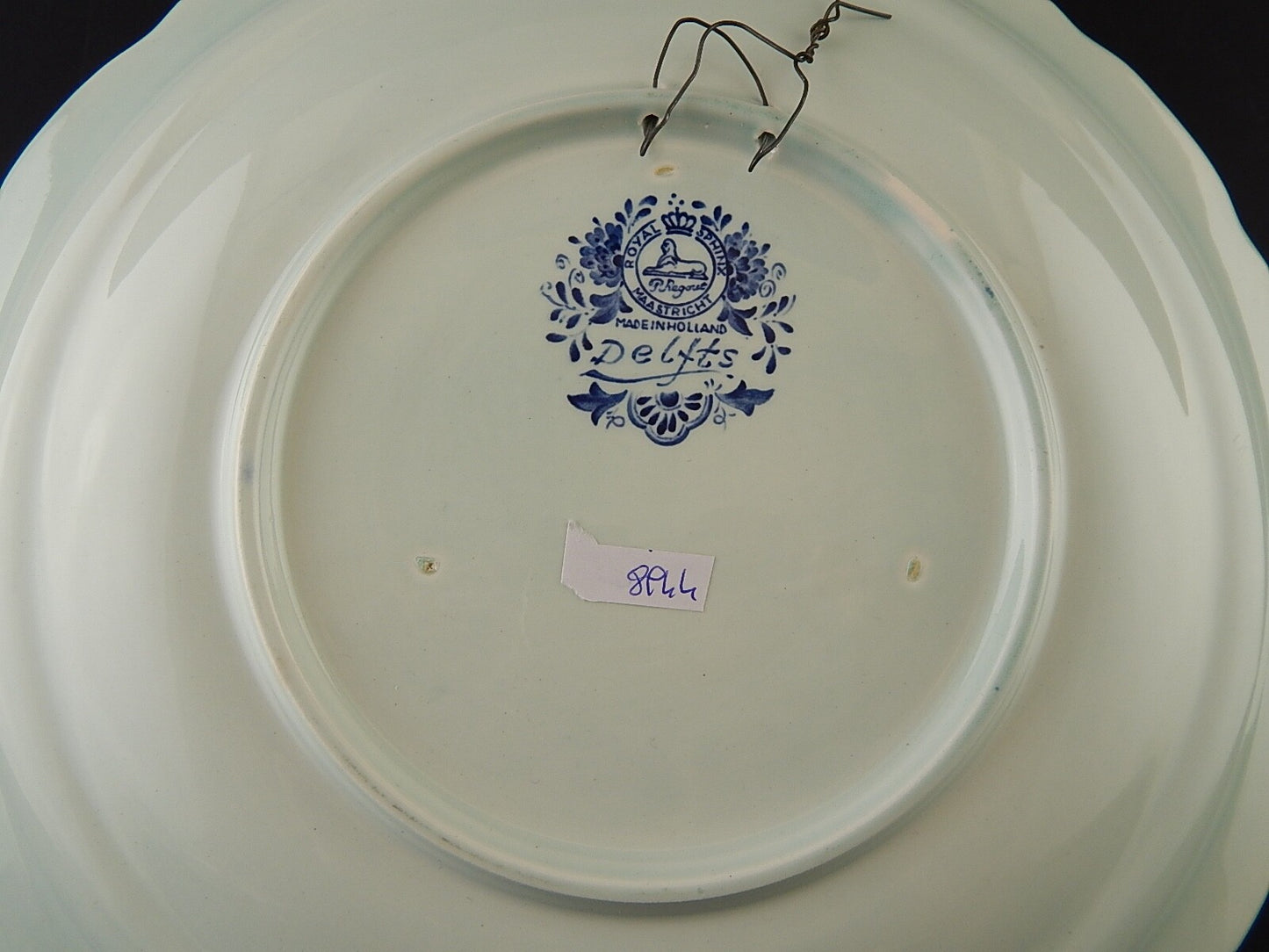 PIATTO COLLEZIONE PORCELLANA CERAMICA 1960 DELFTS ROYAL SPHINX MAASTRICHT 31 CM