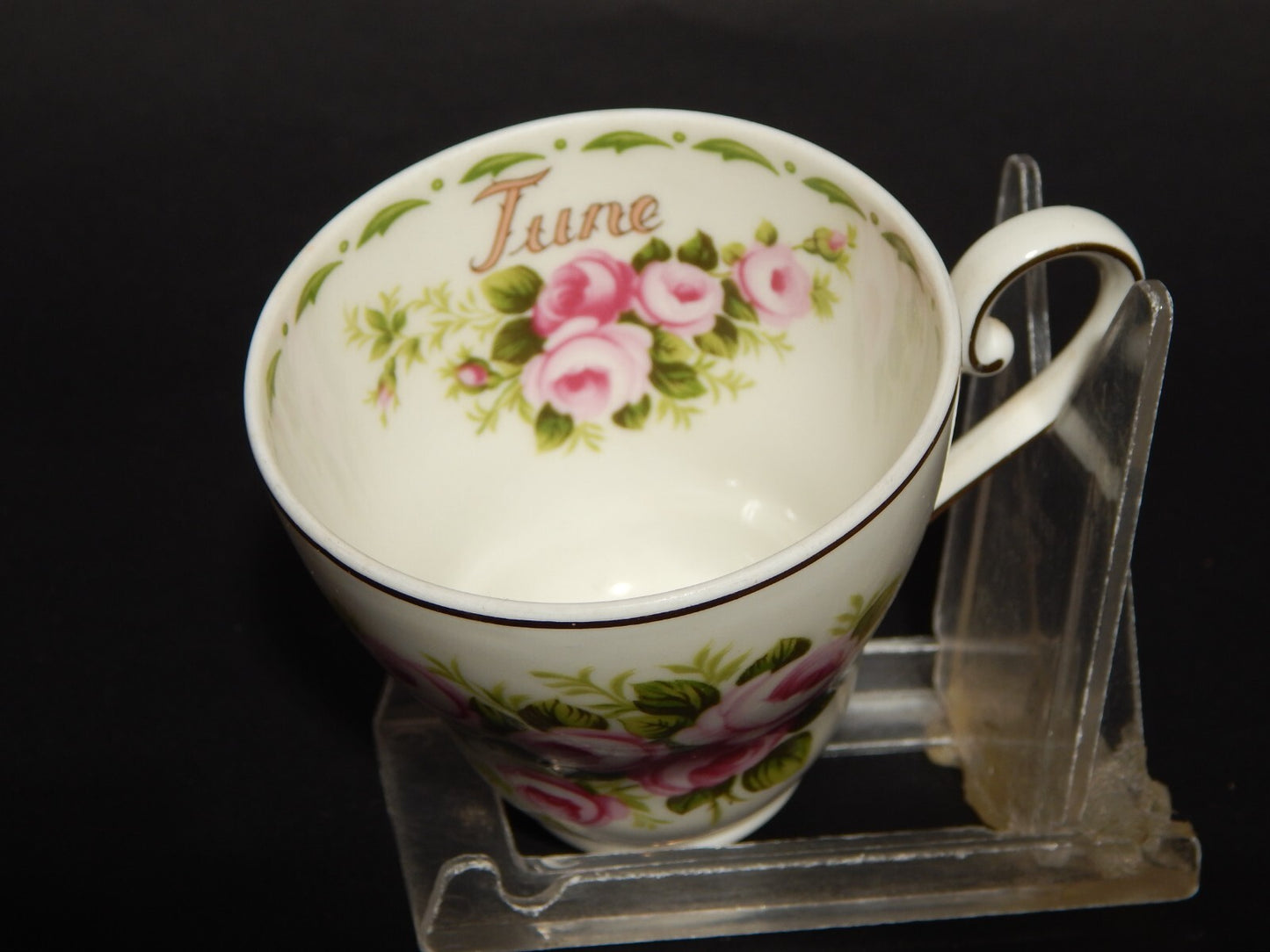 PREZIOSA PORCELLANA INGLESE ROYAL KENT TAZZA VINTAGE JUNE FLOWER OF THE MONTH