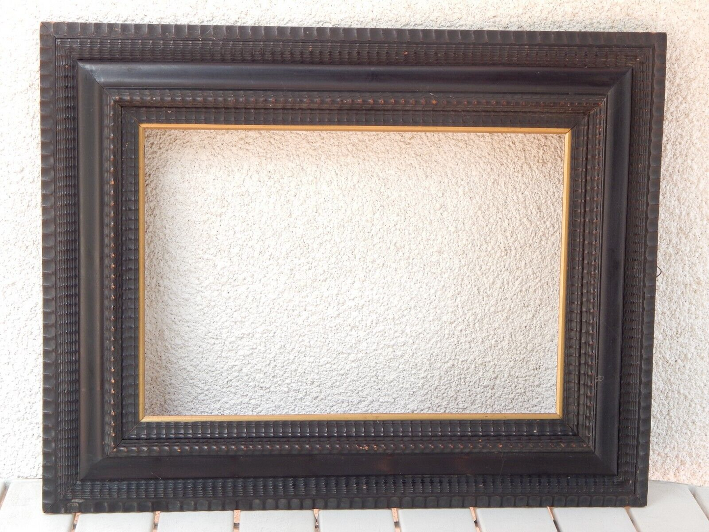 ANTICA IMPORTANTE GRANDE CORNICE LEGNO GHIOSCE' PERIODO ART DECO #791