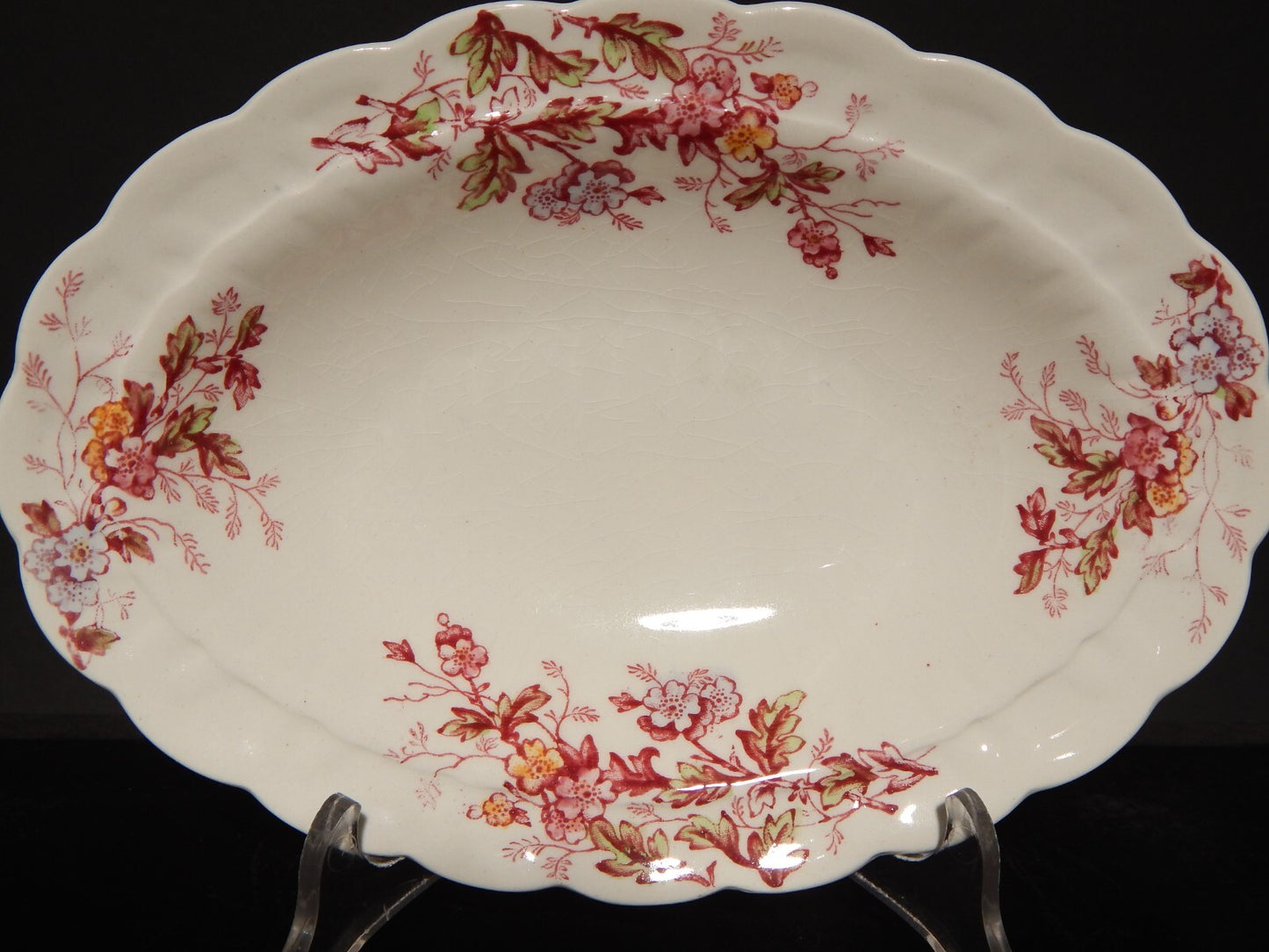 ANTICA RAVIERA VASSOIO PIATTO OVALE BOOTHS WASHINGTON SEMI-PORCELLANA INGLESE