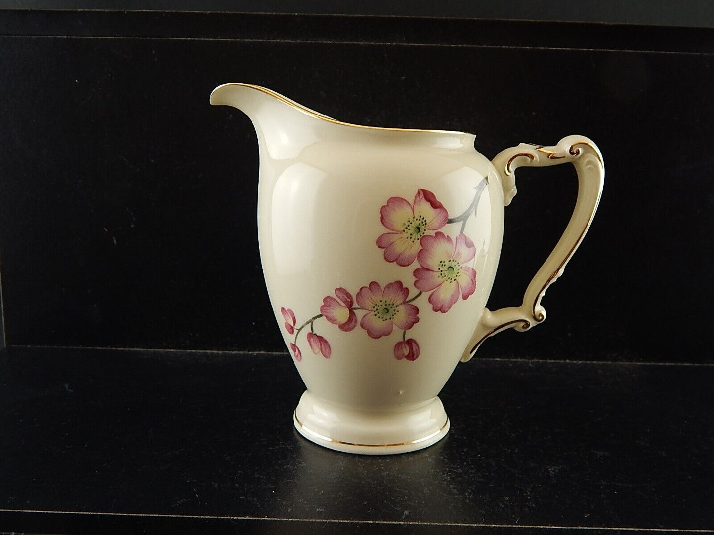 ANTICA ART DECO LATTIERA BRICCO PORCELLANA HEINRICH &CO SELB BAVARIA FIORI PESCO