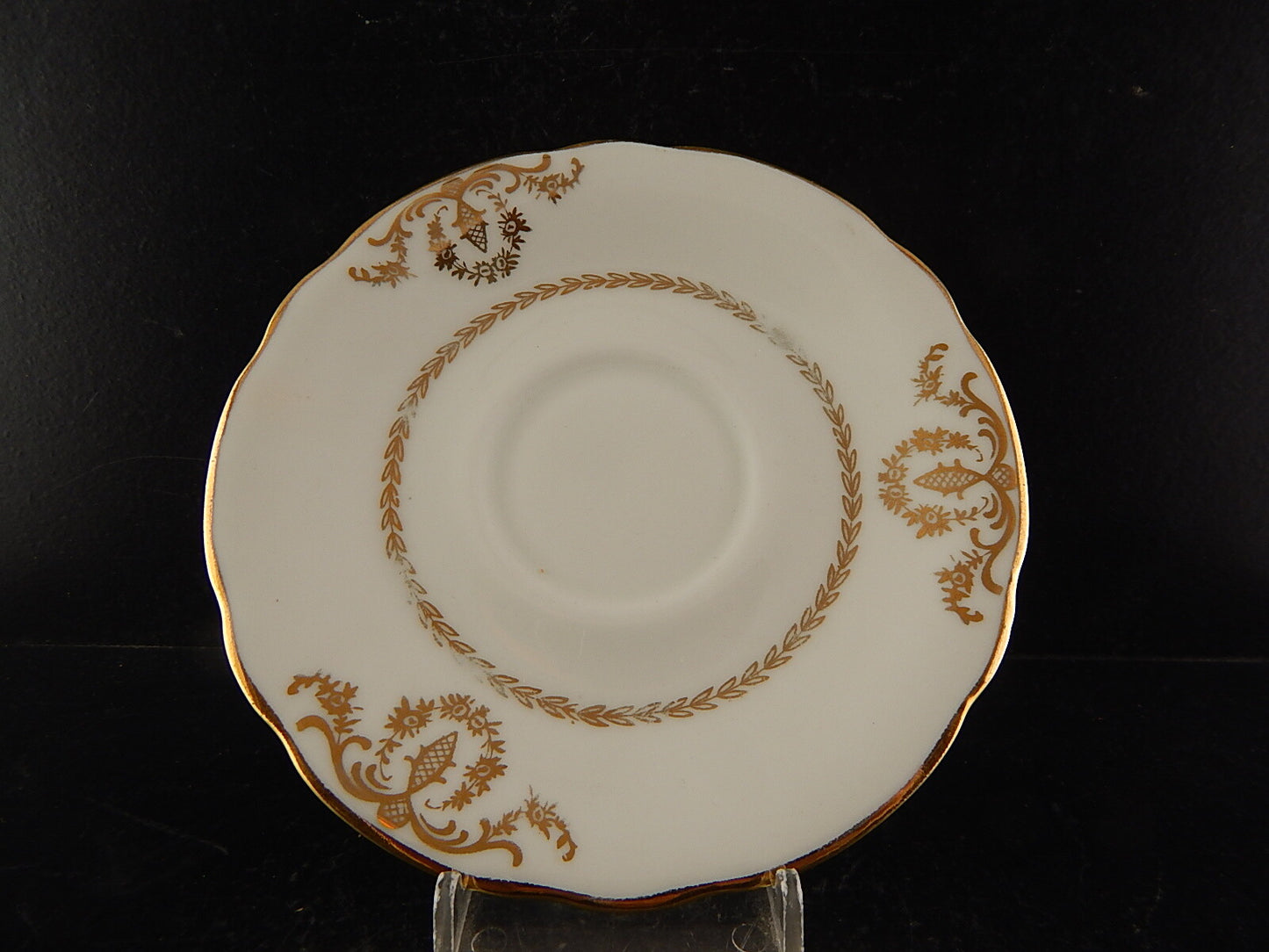 ANTICA TAZZA CAFFÈ PORCELLANA BIANCA ORO PORCELAINE COMPAGNIE NATIONALE DIFETTO