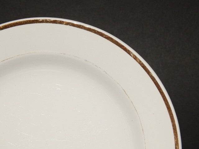 ANTICO SERVIZIO 18 PIATTI CERAMICA RICHARD MILANO FINE 800 BIANCO E ORO IMPERO