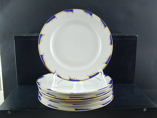 ANTICO ART DECO SERVIZIO 6 PIATTI DESSERT PORCELLANA BAUER&PFEIFFER WÜRTTEMBERG