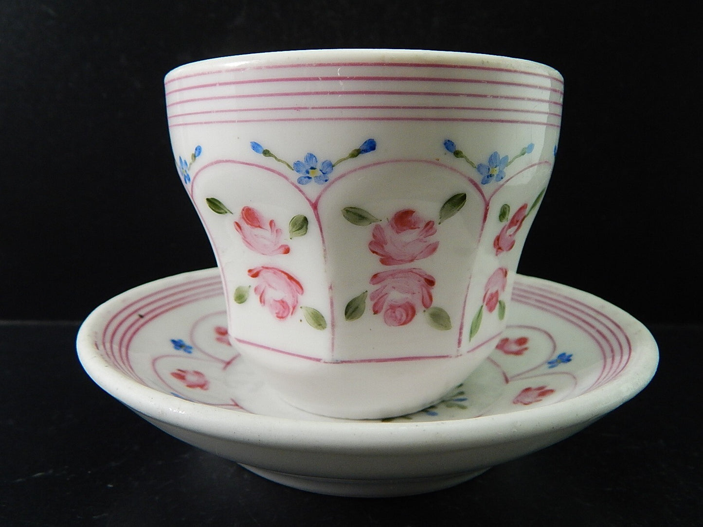 ANTICA TAZZA IMPERO PORCELLANA DOPPIO SPESSORE VECCHIO PARIGI DIPINTA PRIMO 800