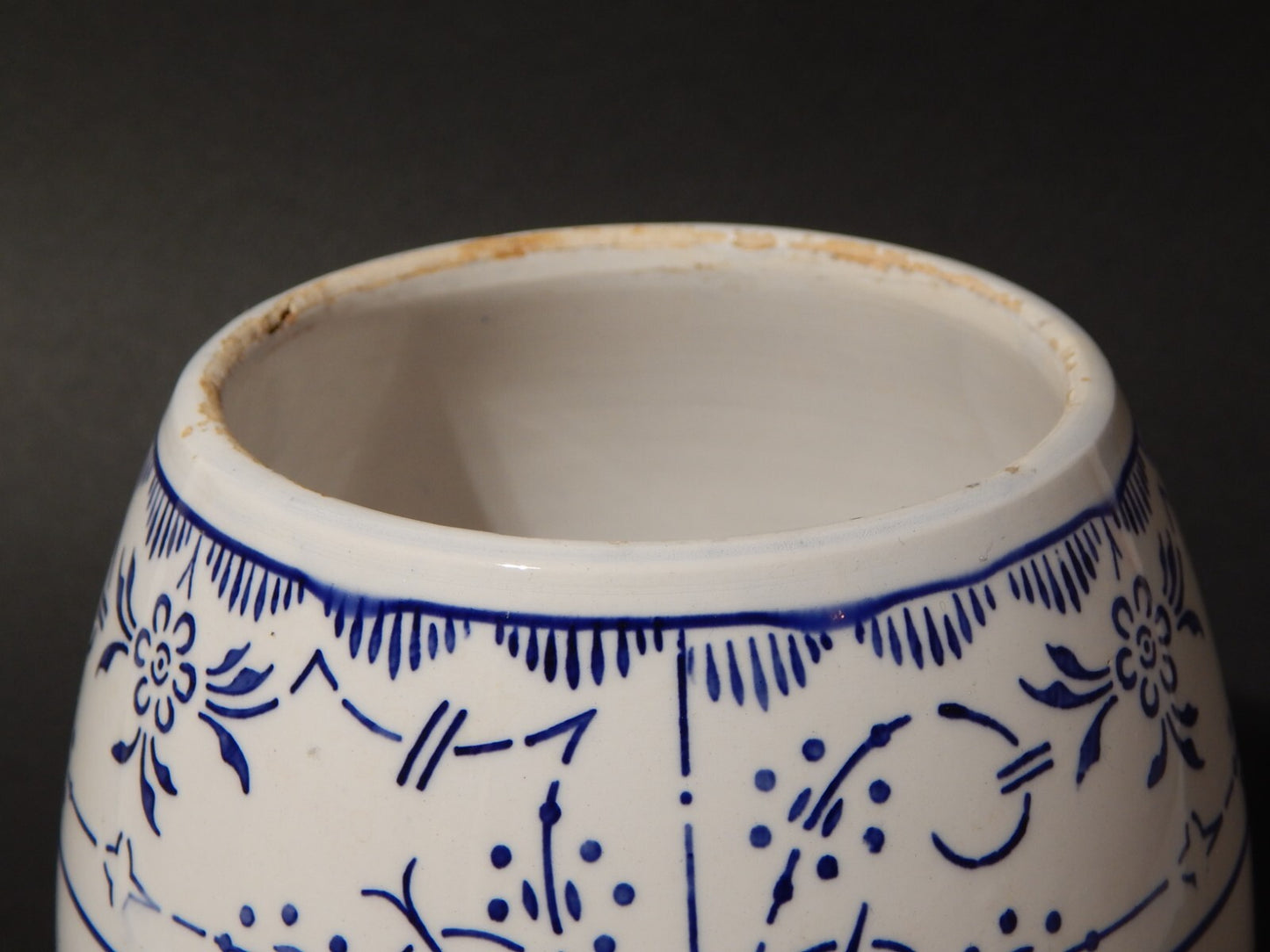 ANTICO RARO BARATTOLO KARTOFFELMEL FECOLA PORCELLANA THEODOR PAETSCH FRANCOFORTE