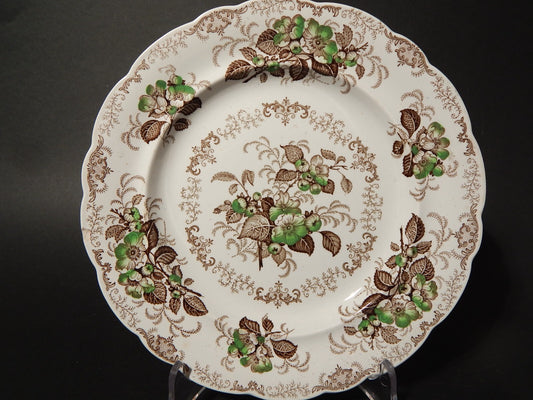 ANTICO 1850 PIATTO PIANO SEMI PORCELLANA INGLESE RIDGWAY &C. APPLE BLOSSOM #885