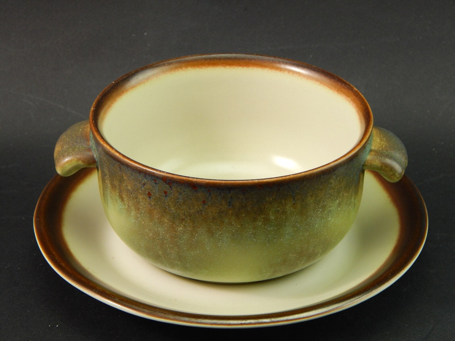 VINTAGE PORCELLANA MANCIOLI COLLEZIONE TUSCIA TAZZA DA BRODO #1899