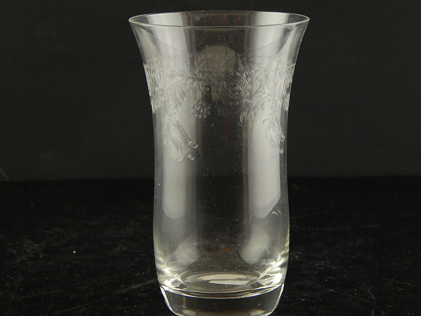 ANTICO BICCHIERE CRISTALLO LIBERTY INCISO TUMBLER COCKTAIL BIBITA TE' FREDDO