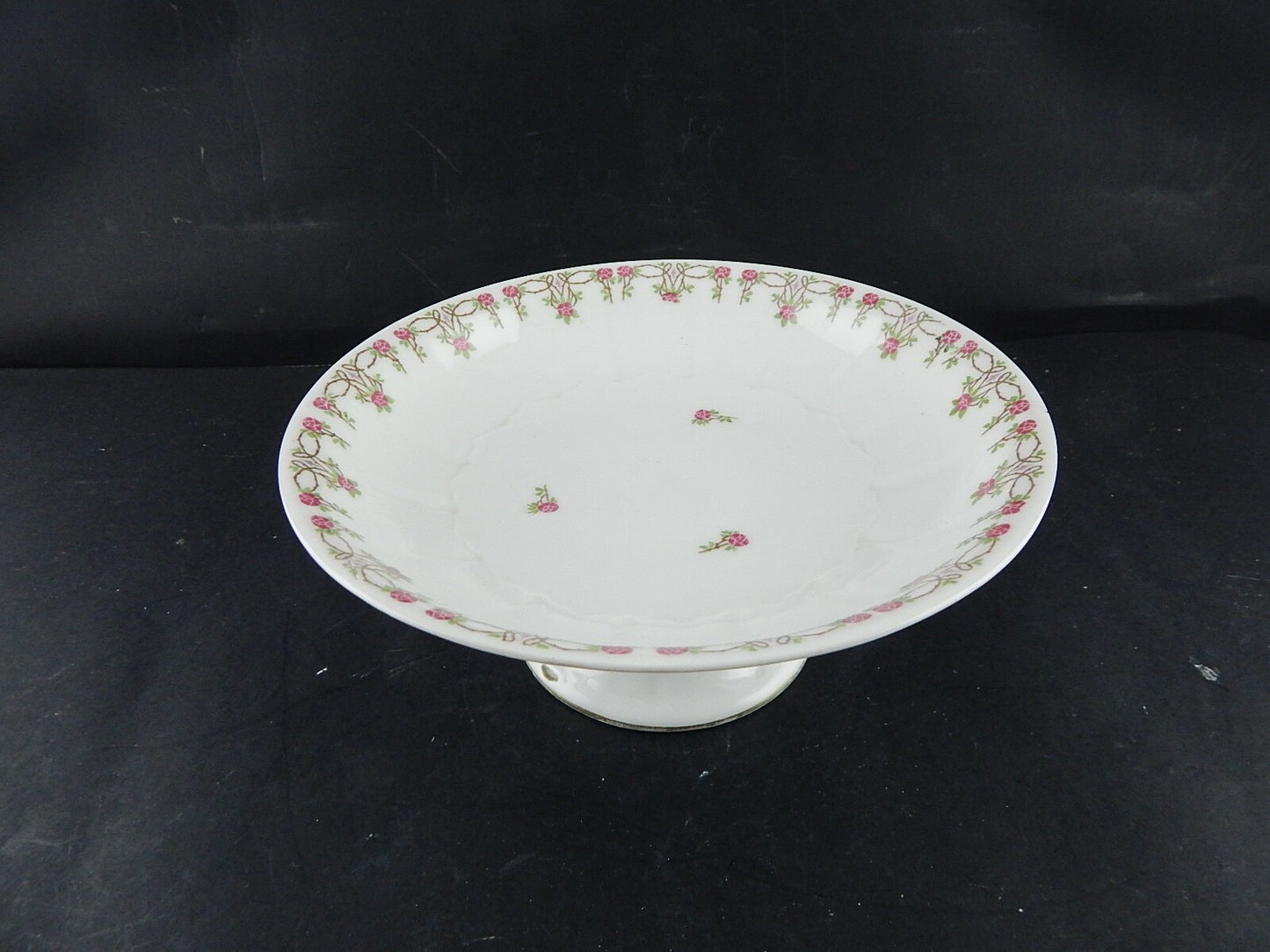 ANTICA ALZATA O FRUTTIERA PORCELLANA GINORI DOCCIA ETA' LIBERTY DIFETTO