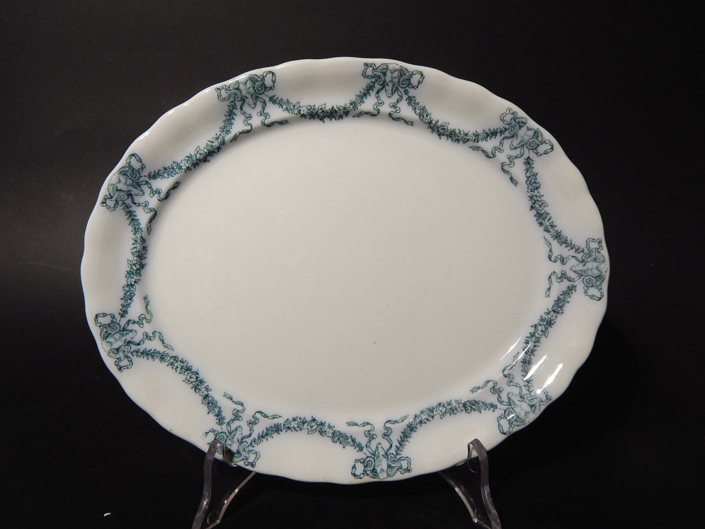 ANTICO VASSOIO PIATTO OVALE PORCELLANA INGLESE FURNIVALS FINE 800 EMPIRE