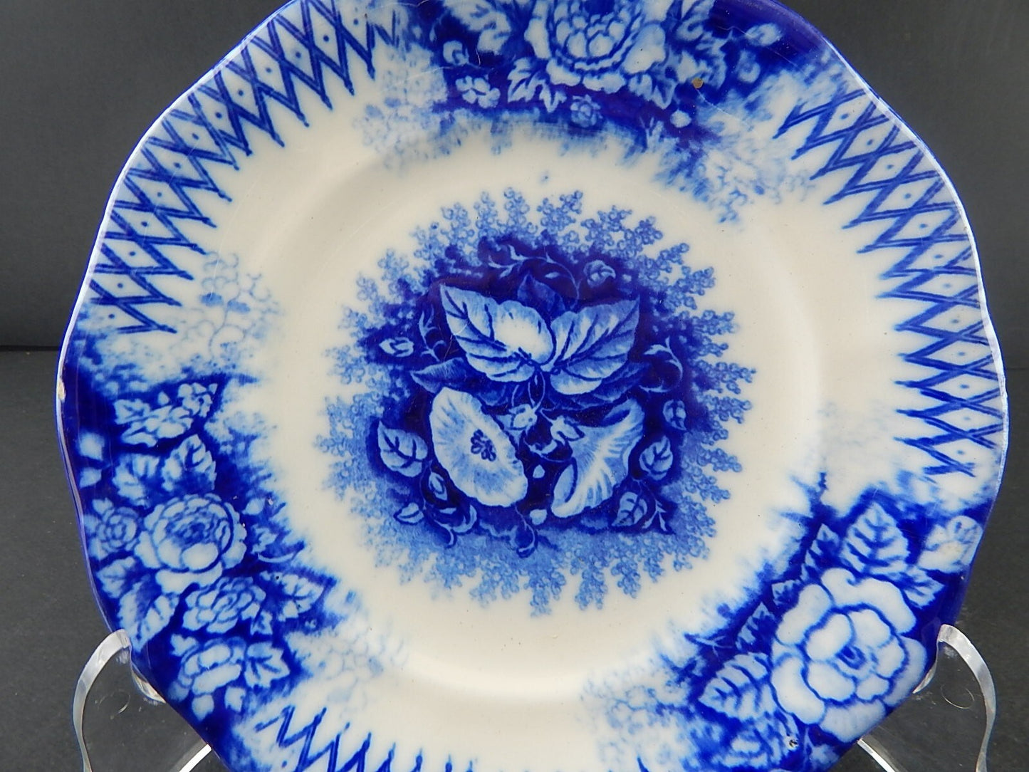 ANTICO PIATTO CERAMICA GIUSEPPE BESIO MONDOVI' SECONDA META' 800 JARDINIERE A123