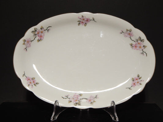 VINTAGE VASSOIO PORCELLANA SELTMANN WEIDEN BAVARIA FIORI DI PESCO MODELLO NORA