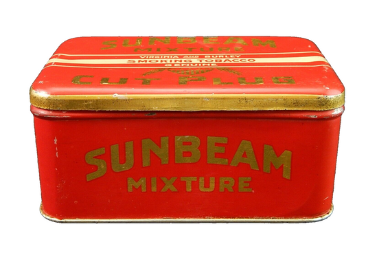 COLLEZIONE ANTICA SCATOLA LATTA SUNBEAM MIXTURE SMOKING TOBACCO VIRGINIA BURLEY