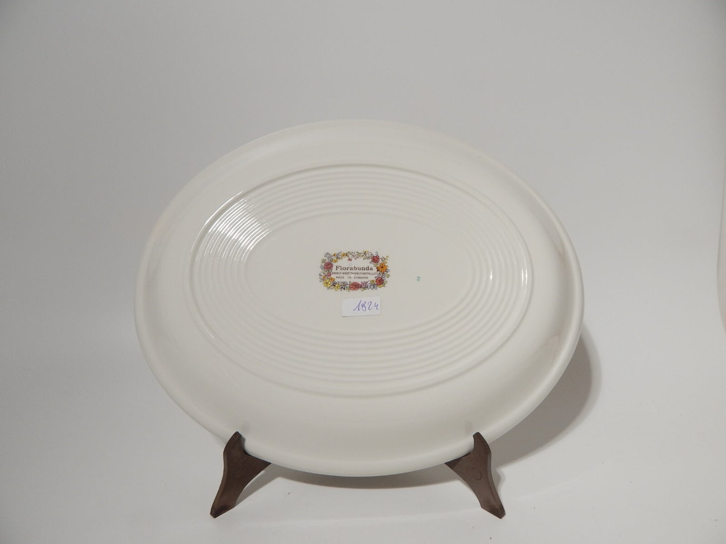 CERAMICA ENOCH WEDGWOOD TEGLIA OVALE LEGUMIERA BOTANICA FLORABUNDA NINFEA GIALLA