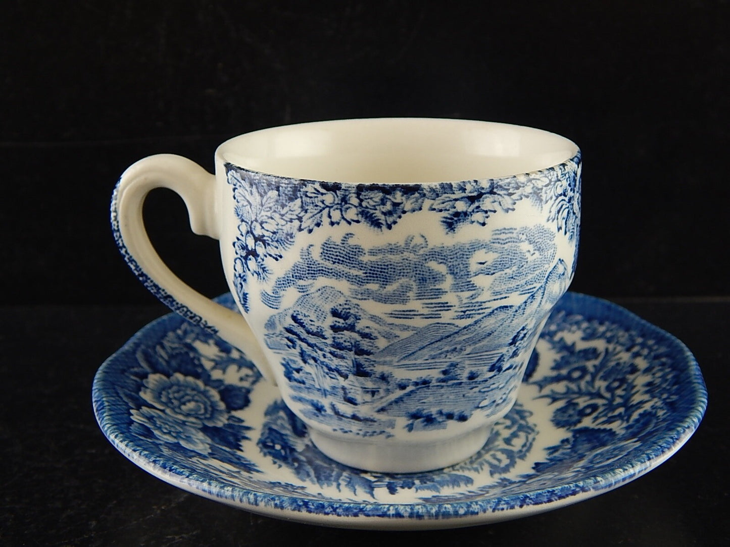 ANTICA RARA TAZZINA CAFFE' SEMI PORCELLANA ENOCH WEDGWOOD COLLEZIONE WOODLAND