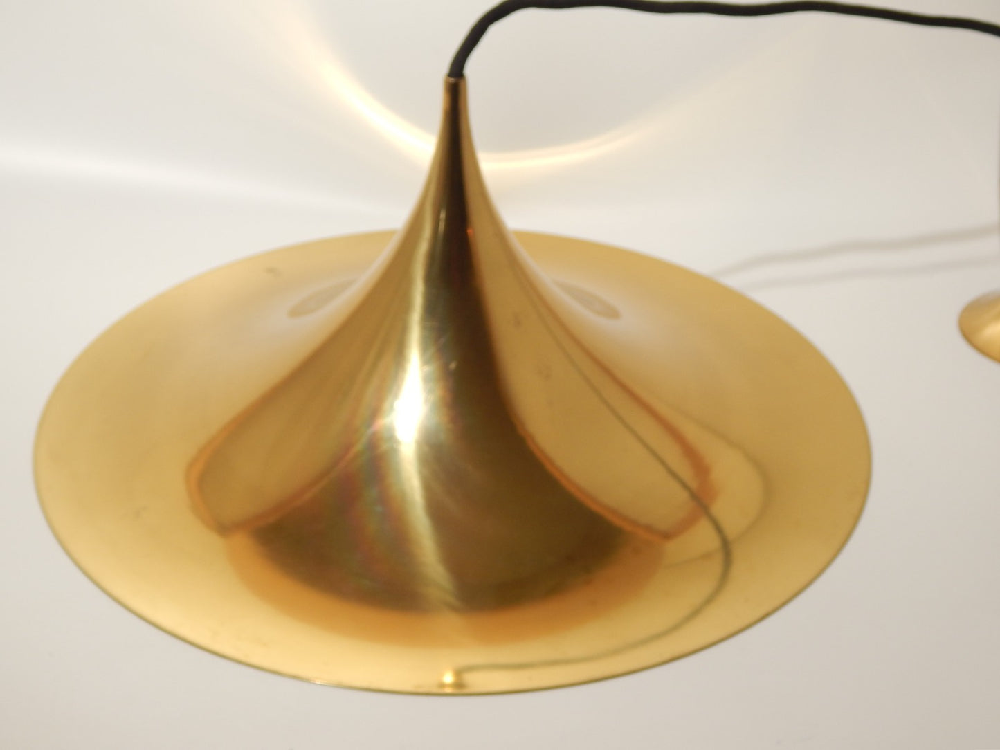 VINTAGE LAMPADARIO SEMI PENDANT DESIGN DANESE BONDERUP & THORUP OTTONE LUCIDATO