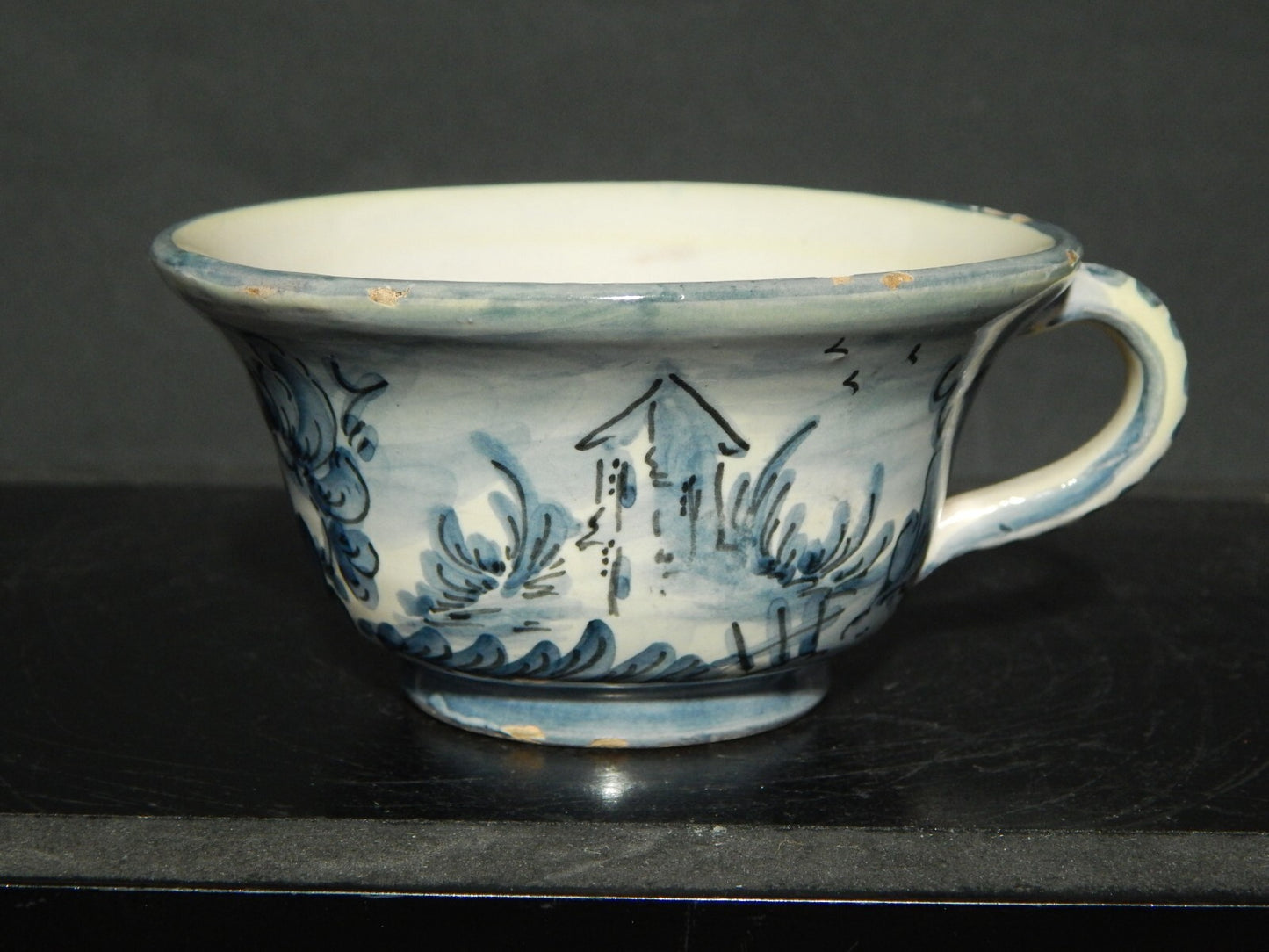 ANTICA TAZZA CERAMICA ALBISOLA ALBA DOCILIA FATTA DIPINTA A MANO PRIMO 900 #1744