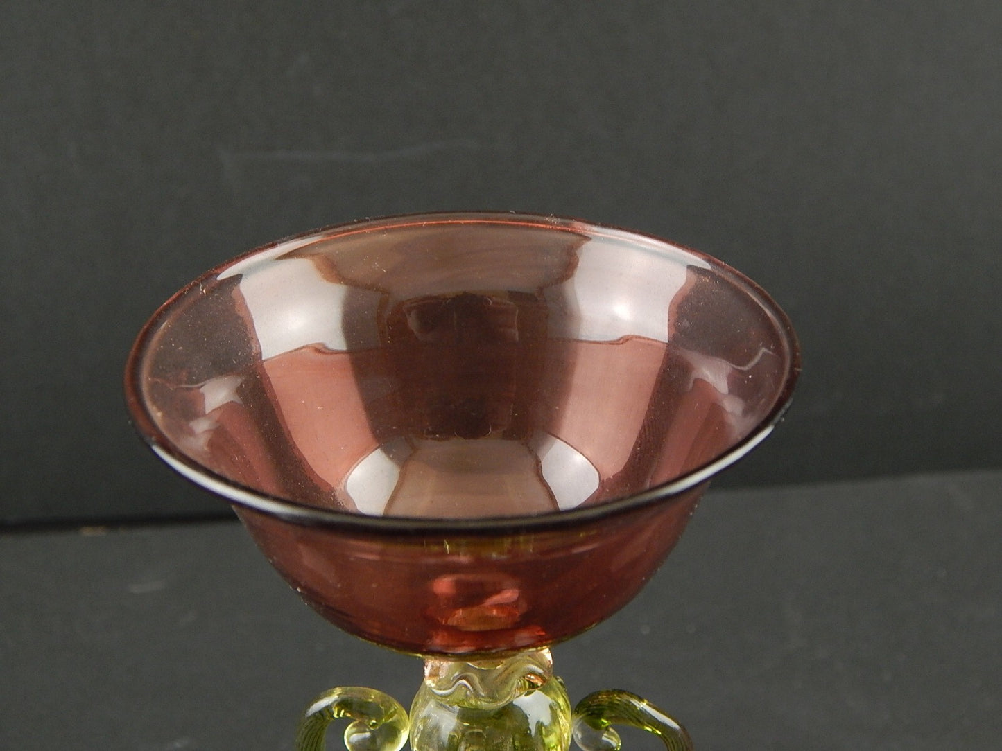 VINTAGE TIPETTO DEL DOGE CALICE MURANO VETRO SOFFIATO ARTISTICO COLLEZIONE A168