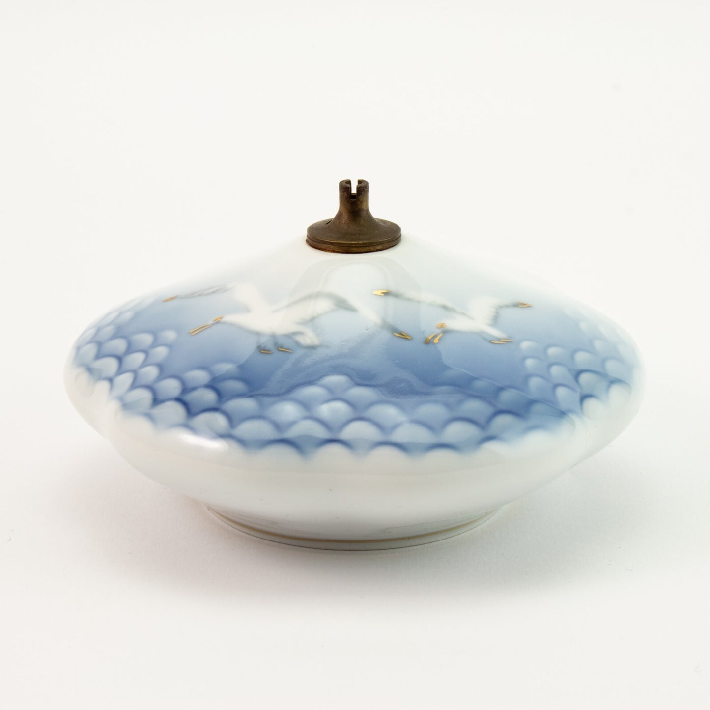 LAMPADA AD OLIO PORCELLANA E ORO ZECCHINO GABBIANI COPENHAGEN BING&GRONDAHL 373