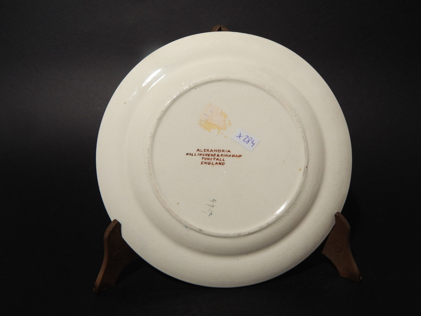 ANTICO ART NOUVEAU PIATTO CERAMICA ALEXANDRIA HOLLINSHEAD&KIRKHAM TUNSTALL X284