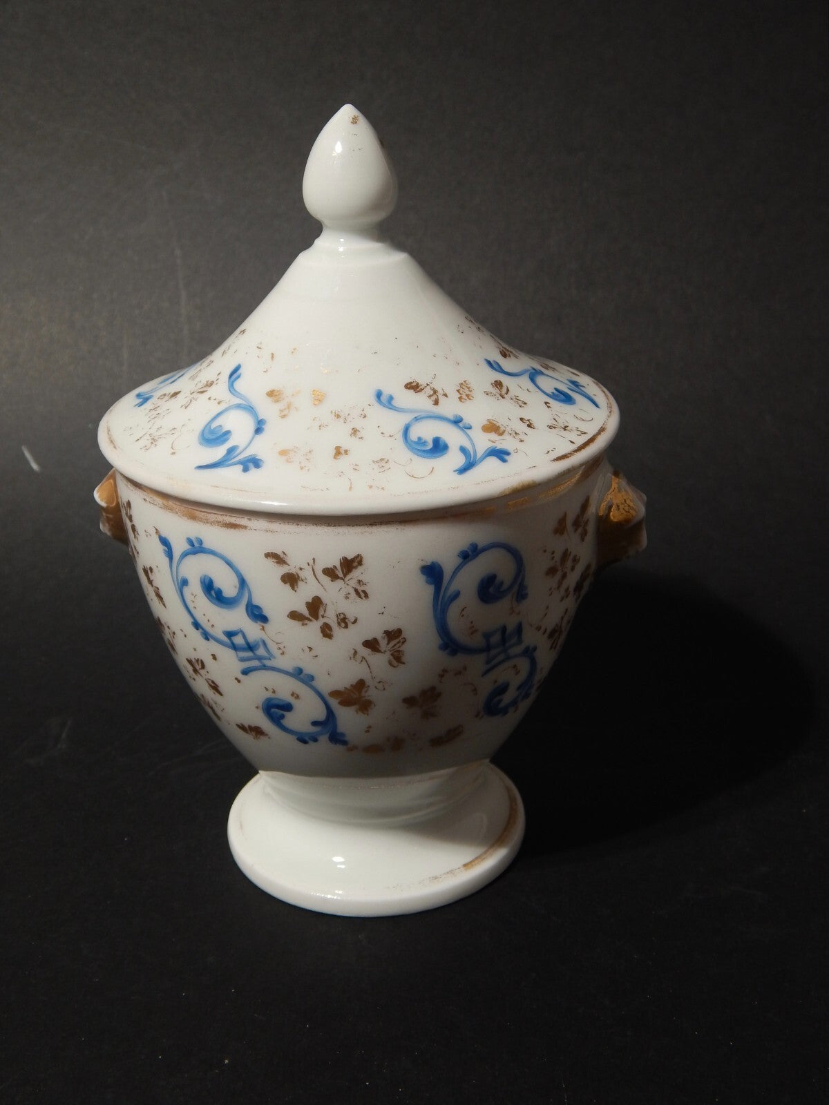 ANTICA PREZIOSA POTICHE URNA IMPERO VECCHIO PARIGI PORCELLANA PRIMO 800