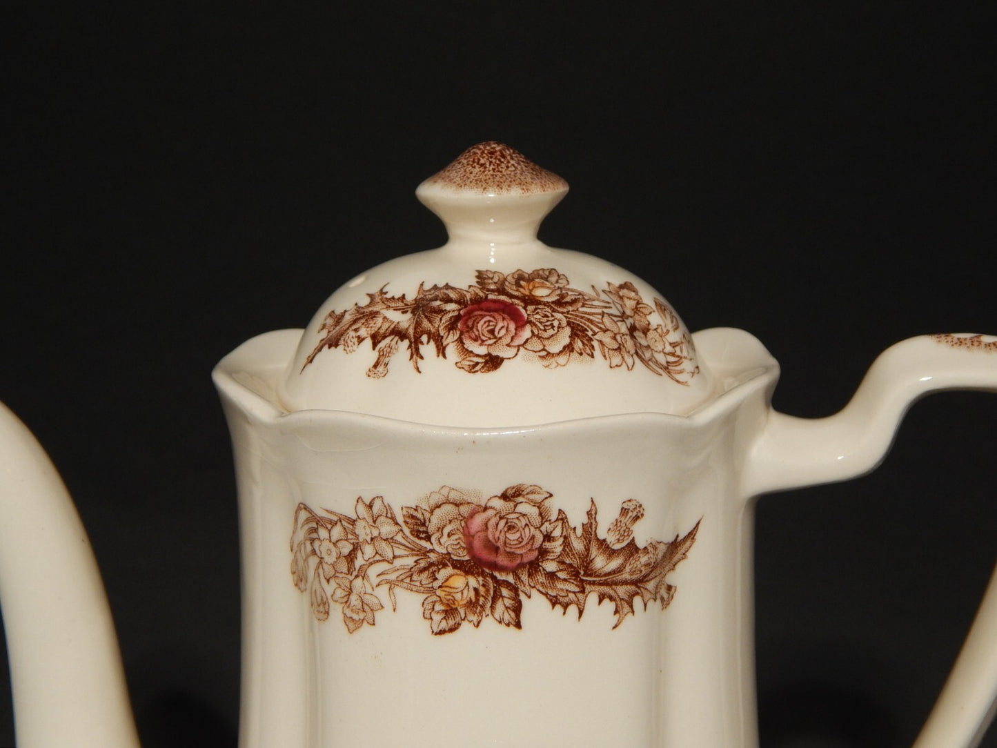 ANTICA CAFFETTIERA PORCELLANA JOHNSON BROS ROYAL HOMES OF BRITAIN HAMPTON COURT