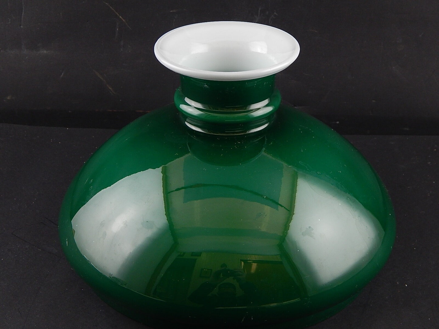 VINTAGE HOLMEGAARD VETRO A CAMPANA OPALINO VERDE PER LAMPADARIO