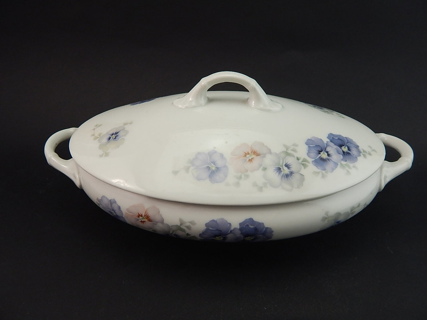 ANTICA 1920 ZUPPIERA LEGUMIERA PORCELLANA THOMAS ROSENTHAL VIOLE DEL PENSIERO