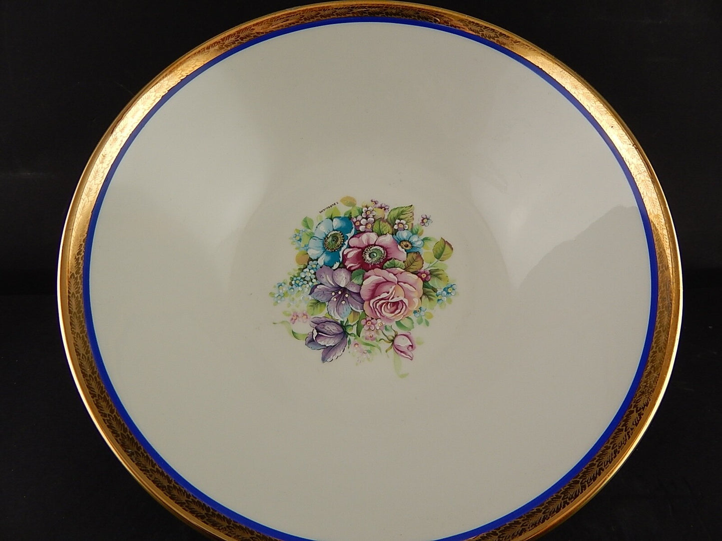 ANTICA INSALATIERA FRUTTIERA PORCELLANA HUTSCHENREUTHER BAVARIA DECORO LIMOGES