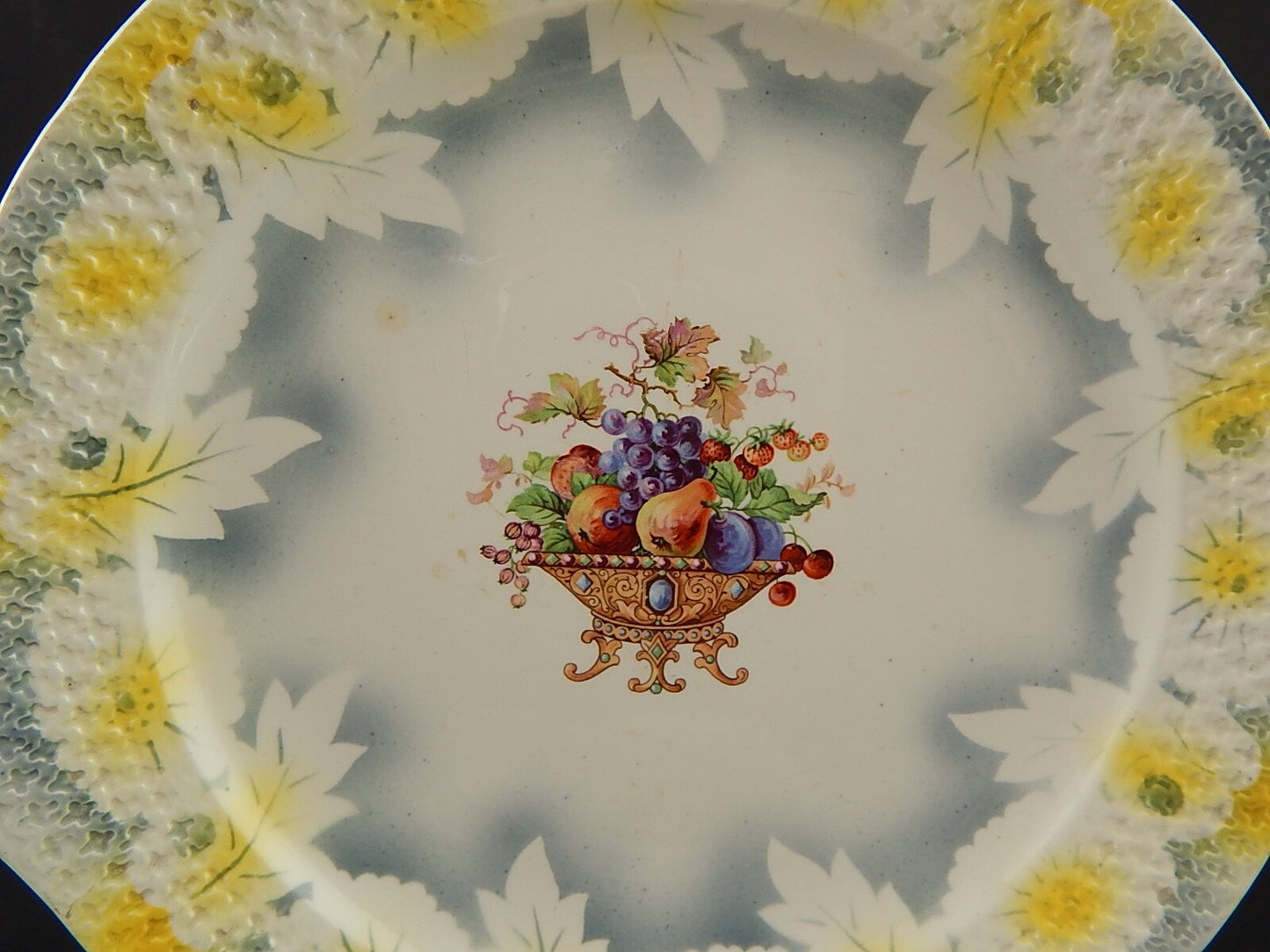 ANTICO LIBERTY SERVIZIO PIATTI DESSERT CERAMICA VERBANUM STONE LAVENO 7 PEZZI