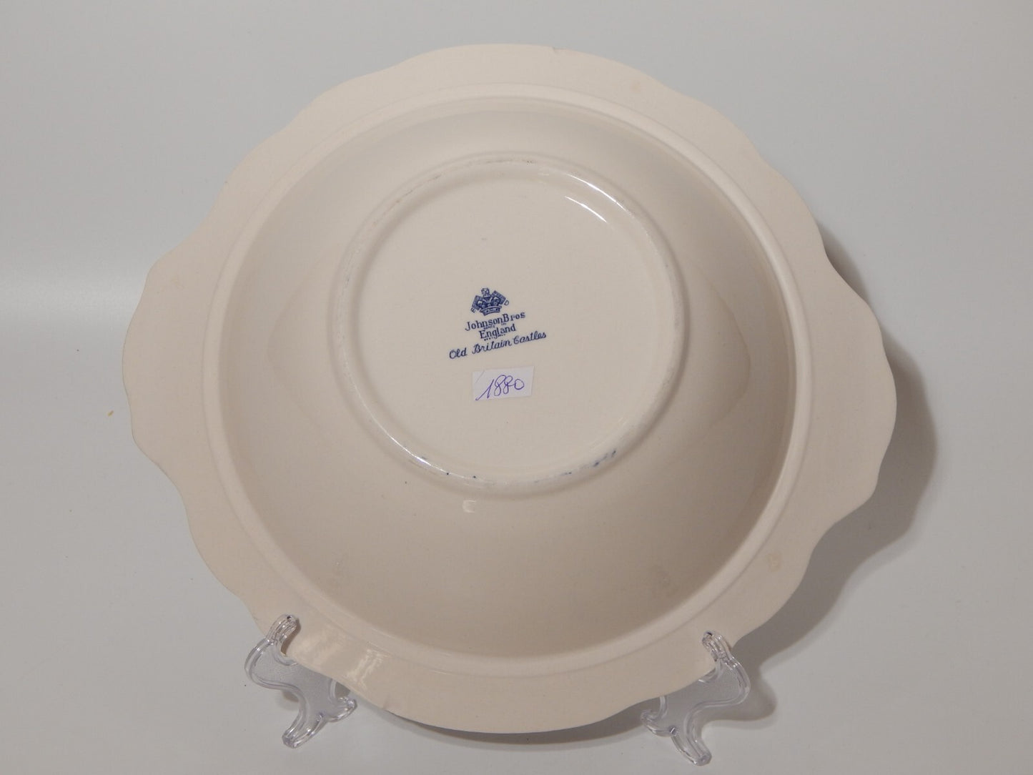 VINTAGE JOHNSON BROS OLD BRITAIN CASTLE BLU INSALATIERA FRUTTIERA PORCELLANA